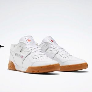 Men’s 11.5 Reebok white with gum sole